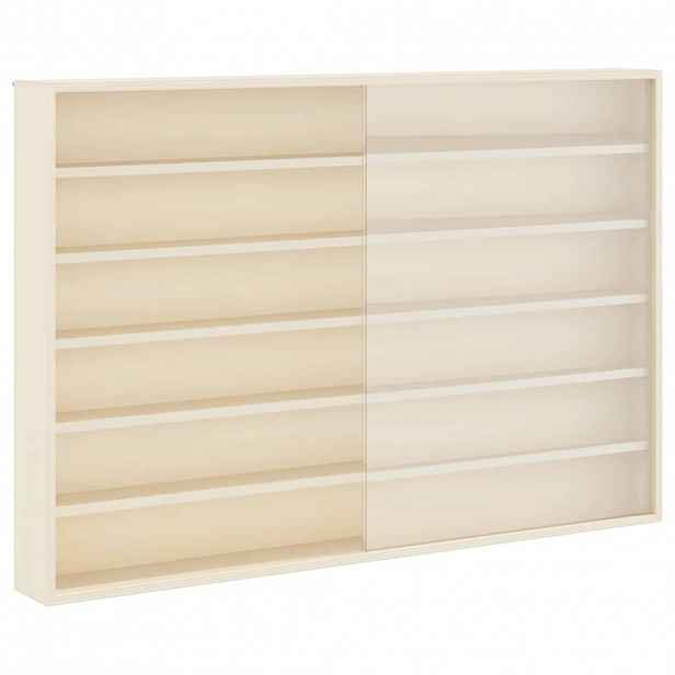 vidaXL Nástěnný vitrínový box Béžová 80 x 8,5 x 54 cm Překližka