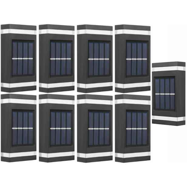 9 x Led solární nástěnné svítidlo na letní domek se senzorem soumraku