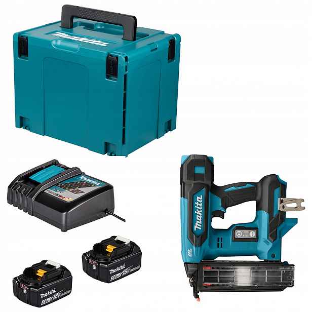 Akumulátorová hřebíkovačka Makita DBN501RTJ 2x5Ah Xpr 15-50 mm 18Ga kufr