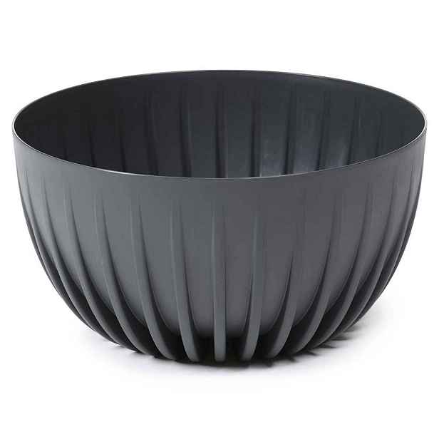 HowHomely Květináč STRIPPED Eco 30x16 cm antracitový