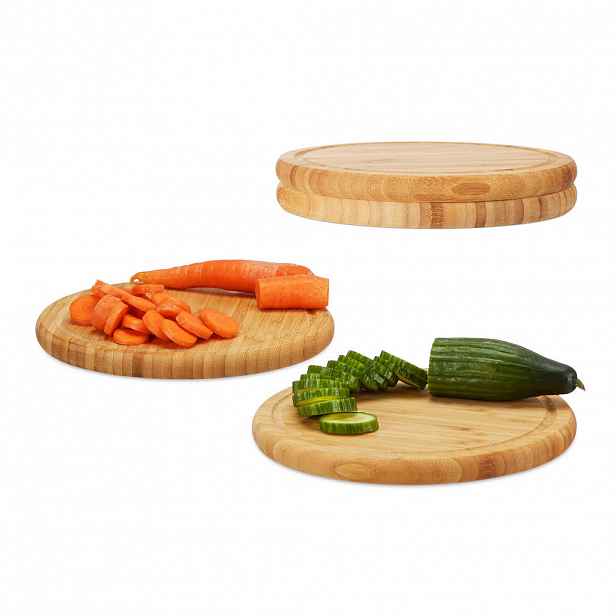 Relaxdays PRKÉNKO přírodní 4kusový-set bambus 30x30 cm