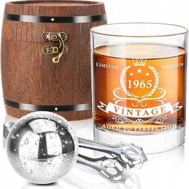 Sklenice na whisky Dárková Sada Narozeninová Vintage