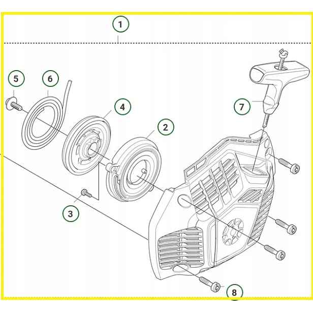 Startovací jednotka pily 450S, 445S Husqvarna 548125801