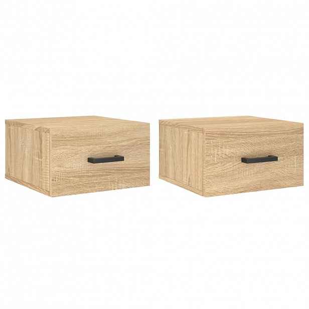vidaXL Nástěnné noční stolky 2 ks dub sonoma 35 x 35 x 20 cm