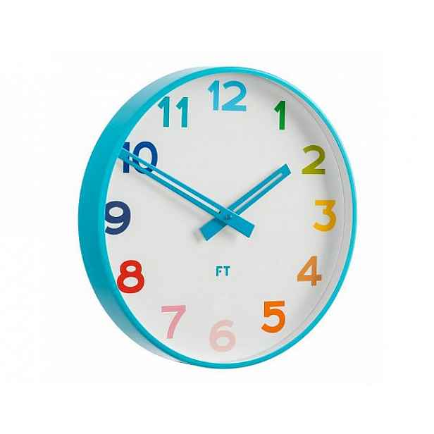 Dětské nástěnné hodiny Future Time FT5010BL Rainbow blue 30cm