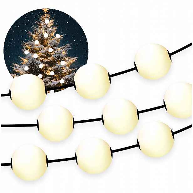 Lampičky Vánoční girlanda Led Světelný provázek 10 koulí