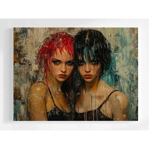 Obraz Na Plátně Canvas Portrét Dívky Cyberpunk Grunge Noir 80x60