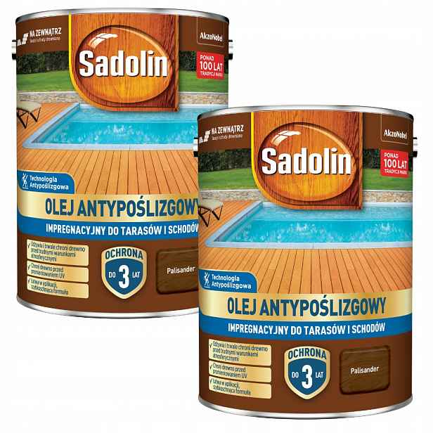Set Sadolin Olej 2x4,5L Protiskluzový Impregnační Palisandr 9L