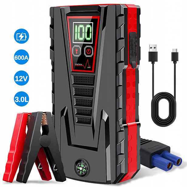Automobilový Startér 99800 Mah, Nabíječka 12 V, Pomocná Powerbanka