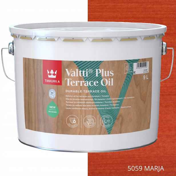 Tikkurila Olej Na Dřevo Valtti Plus Terrace Oil 9 L Barva 5059 Marja