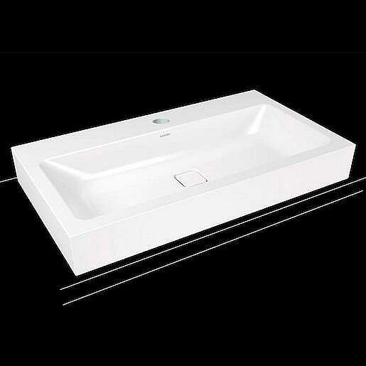 Umyvadlo na desku Kaldewei CONO 90x50 cm alpská bílá otvor pro baterii, bez přepadu KW30861PE