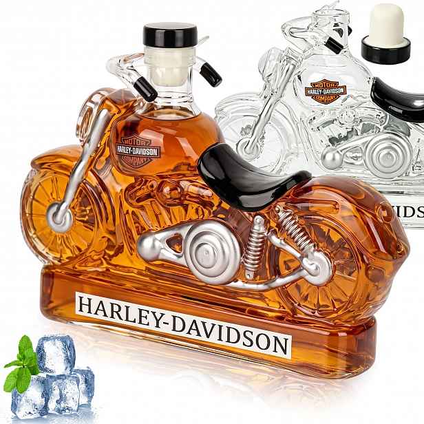 Karafa na whisky a likérovou vodu Motocykl 350 ml Skleněná láhev jako Dárek