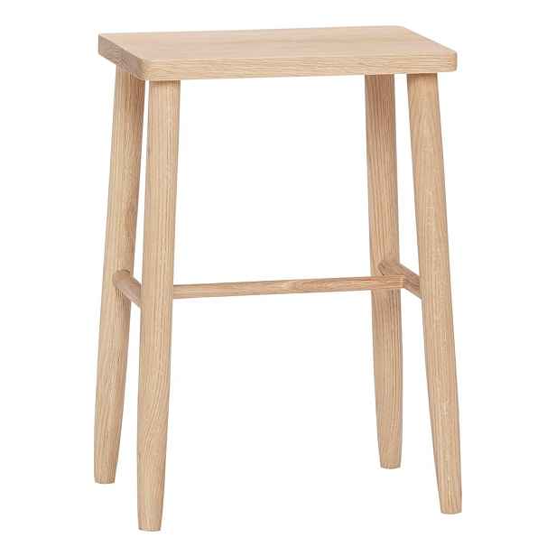Barová stolička z dubového dřeva v přírodní barvě (výška sedáku 52 cm) Folk – Hübsch