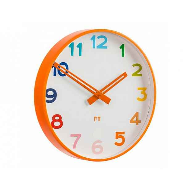 Dětské nástěnné hodiny Future Time FT5010OR Rainbow orange 30cm