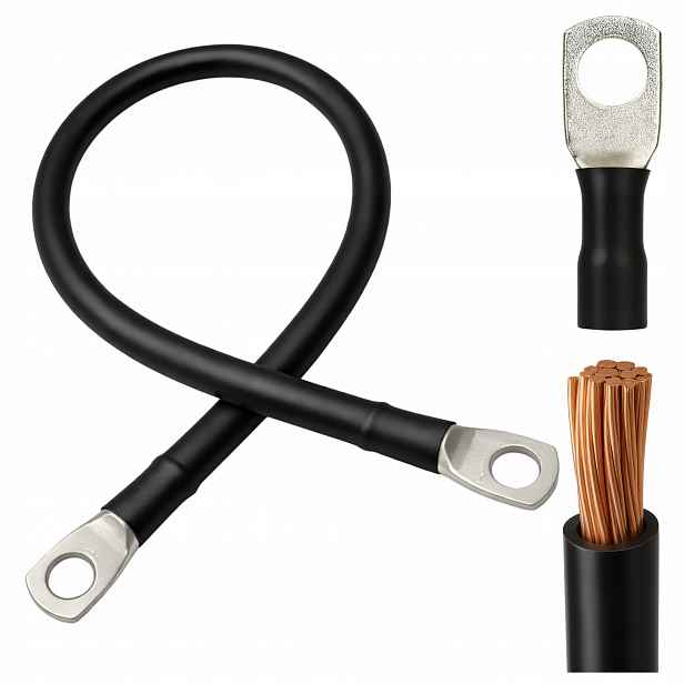 Kabel pro propojení akumulátorů Lgy 35mm2 M8 Černý 230 cm