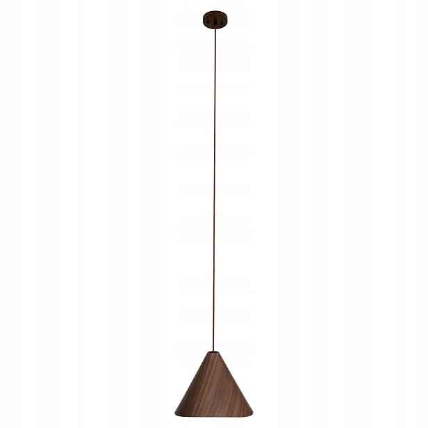 Závěsná skandinávská dřevěná bodová lampa tmavé dřevo Maxlight
