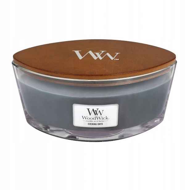 WoodWick Vonná svíčka sójová Evening Onyx Loďka Elipsa velká 453,6 g