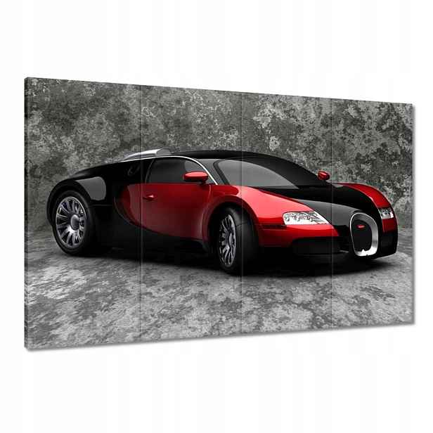 Obrazy 120x80 Bugatti Veyron Červená