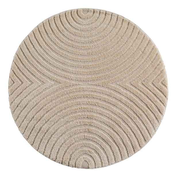 Béžový kulatý koberec ø 200 cm Art 1122 – Ayyildiz Carpets