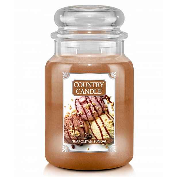 Country Candle Neapolitan Sundae velká vonná svíčka 680 g