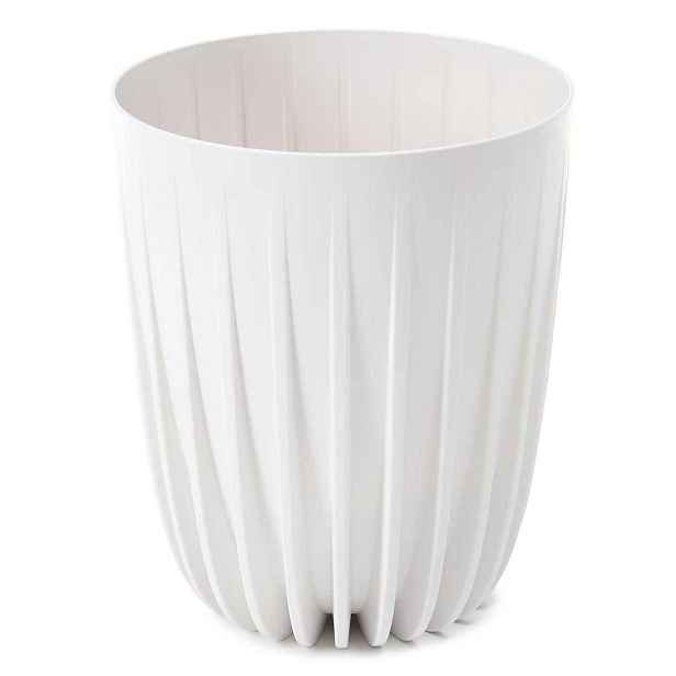 HowHomely Květináč STRIPPED ECO I 39 cm bílý