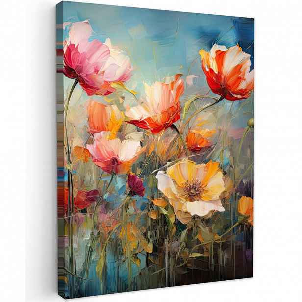 MuchoWow OBRAZ NA PLÁTNĚ Květiny - Akvarel - Umění - Botanické - Příroda 30x40 cm