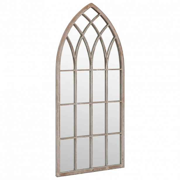 vidaXL Zahradní zrcadlo pískové 100 x 45 cm železo do exteriéru