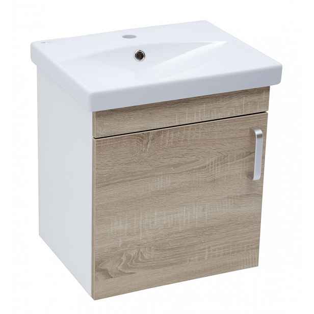 Koupelnová skříňka s umyvadlem Naturel Vario Dekor 50x51x40 cm dub bardolíno mat VARIO250BIDB