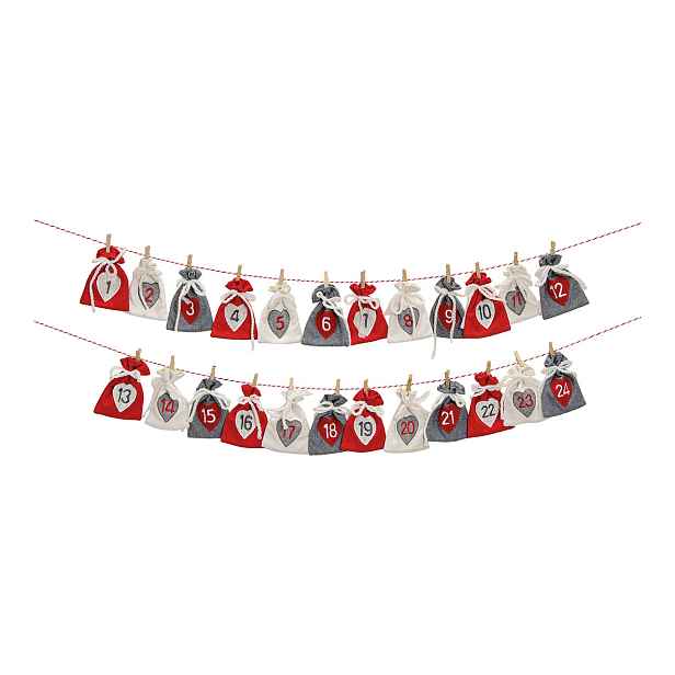Adventní Kalendář Sáčky Na Dárky 24 Závěsné Diy Vánoční