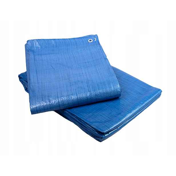 Plachta 6x10 Silná Voděodolná Ochranná Uv Univerzální Modrá 60G/M2