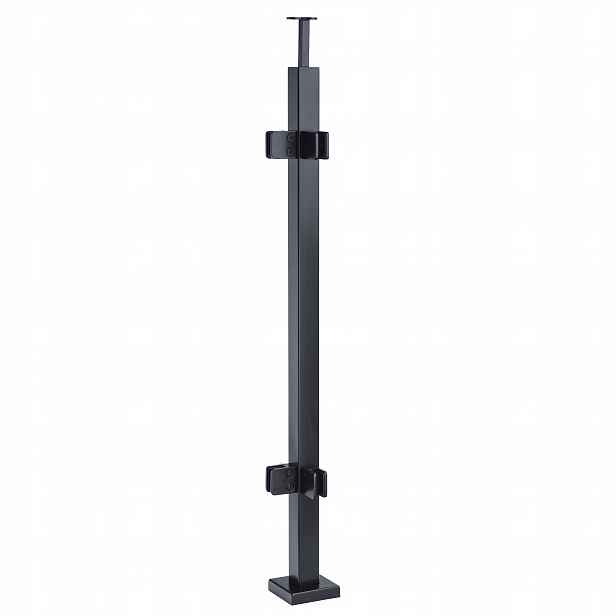 Rohový sloupek pro skleněné zábradlí 100 cm Antracit 40x40 mm Loft