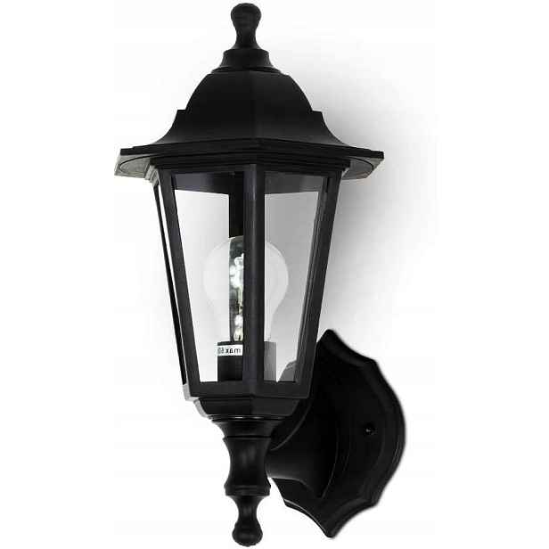 Venkovní nástěnná lampa Erano.a – lucerna IP44, E27, černá