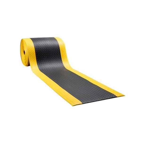 AKCE: 100x60 cm Gumová rohož 650 Base+ Economic black/yellow, šíře, černá, guma (gel - protiskluzový), chodba / předsíň, Hamat