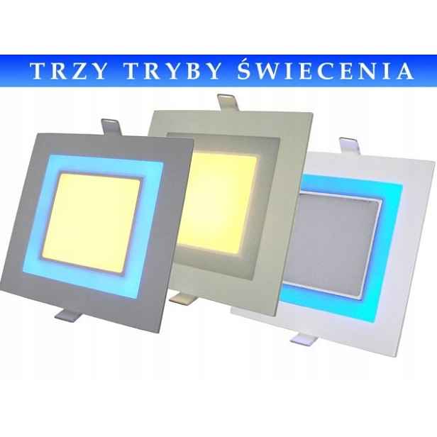 Led Power Pello downlight 10W+2W WW+modré