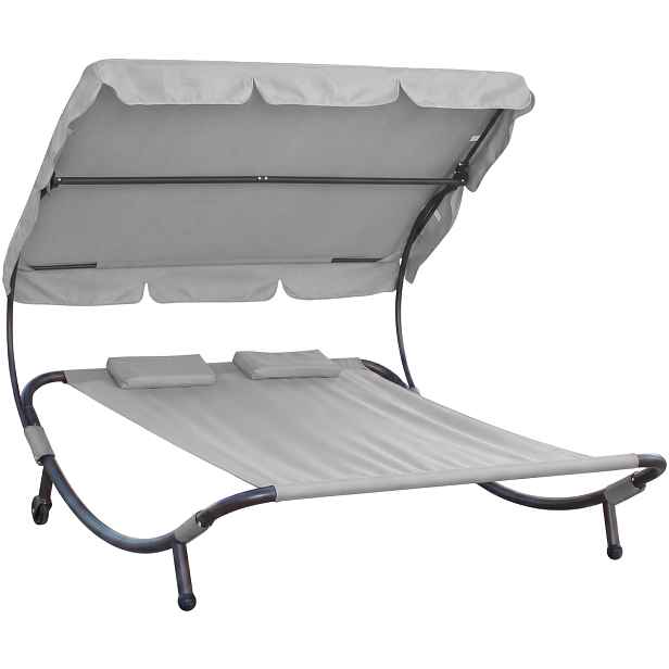 Relaxační lehátko pro 2 osoby Craftfield Bahama, šedá
