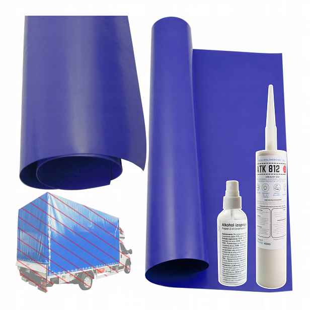 Sada na opravu plachty Polymerové lepidlo 400g Náplast 50x50cm Granátová