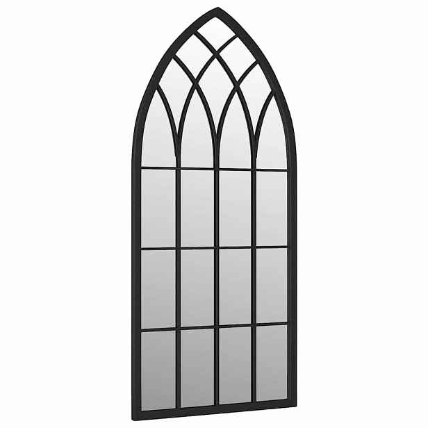 vidaXL Zahradní zrcadlo černé 70 x 30 cm železo pro použití venku