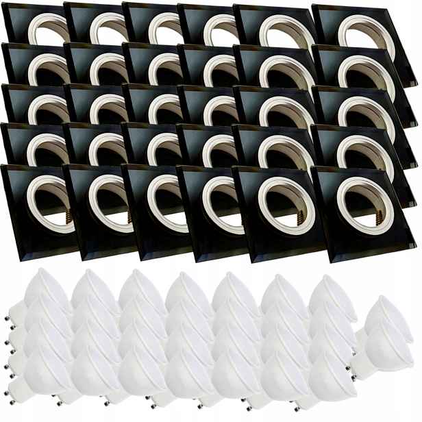 30x Skleněné Stropní Svítidlo Zapuštěné Do Stropu Křišťál Led Žárovky 1.5W