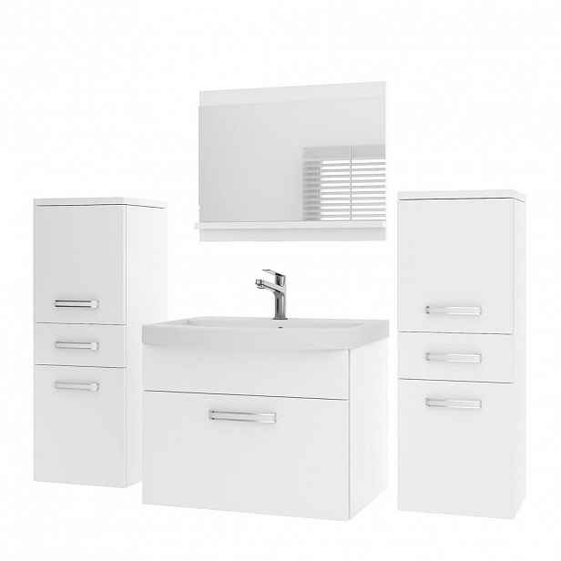 B BELINI GROUP KOUPELNOVÝ NÁBYTEK Koupelnová SADA PRI M4, Bílá matná, 120 cm