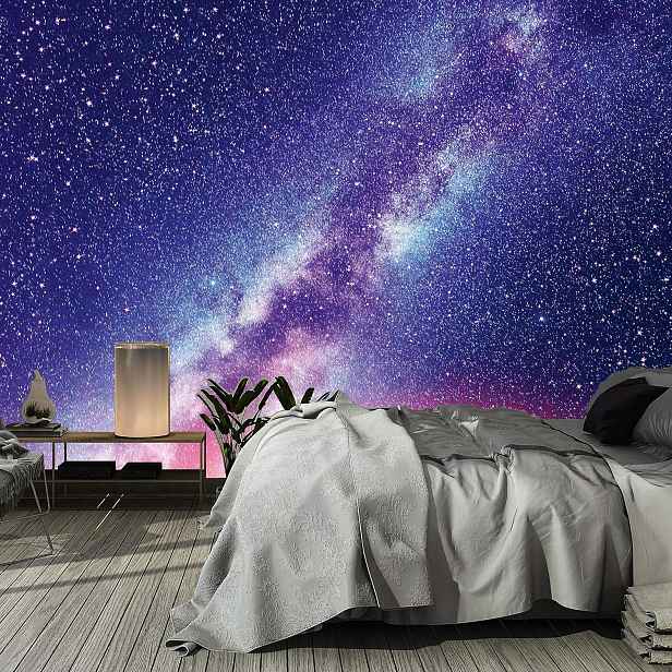 Fototapeta 3D Hvězdy Galaxie Vesmír 366x254 cm s lepidlem Ložnice Pokoj