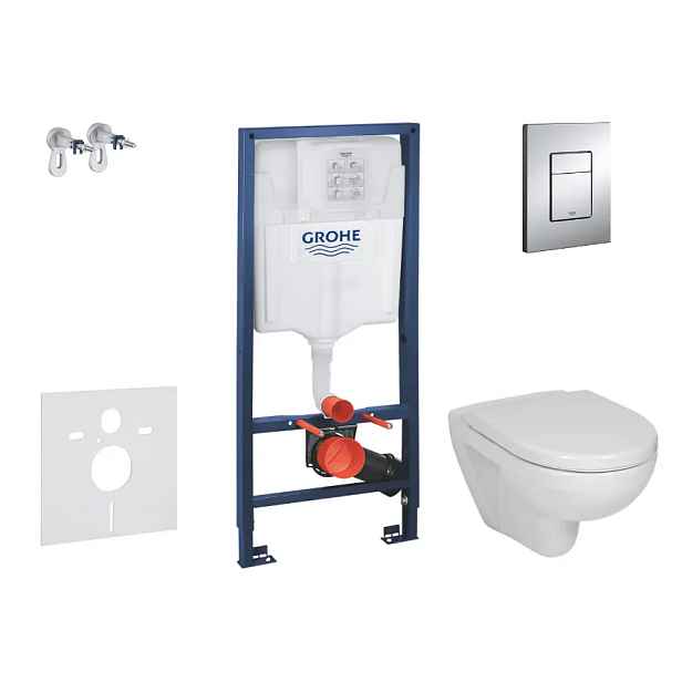 Grohe 38528SET-KJ2 - Set předstěnové instalace, klozetu a sedátka Jika Lyra Plus, tlačítka Skate Cosmopolita, chrom