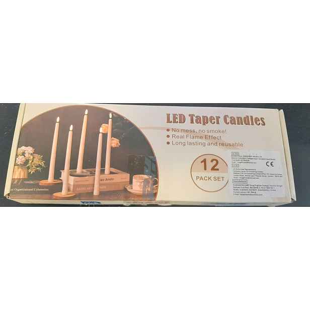 Image Led Taper Candles 12 kusů svíček na baterie, Led svíčky