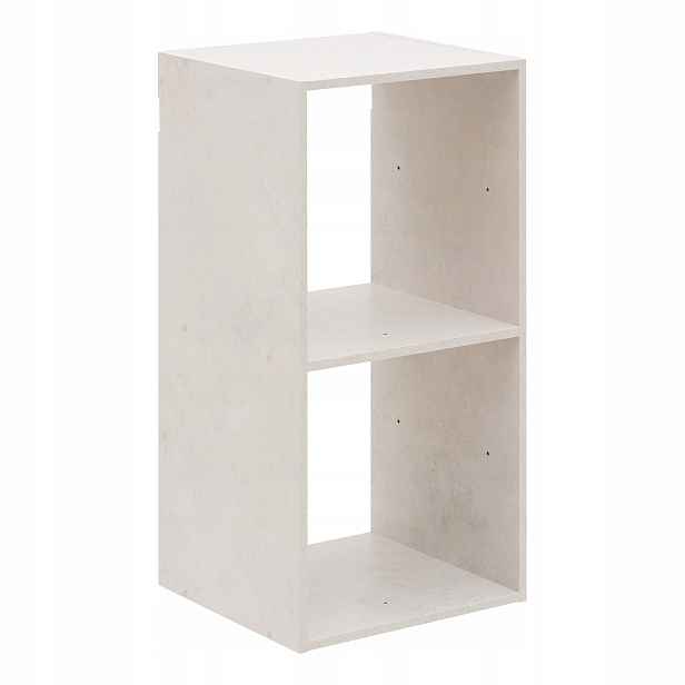 Modulární Regál S 2 Přihrádkami Mdf, Bílý, 34,5 X 32 X 67,5 CM