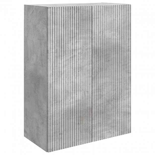 vidaXL Nástěnná skříň 66 x 34,5 x 90 cm Kompozitní dřevo Betonově šedá