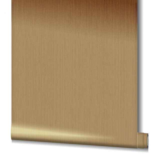 Hnědá tapeta napodobující vinylovou tkaninu, 70 cm