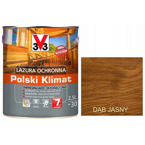 Lazura V33 Polský Klima 7 let Dub světlý 2,5L