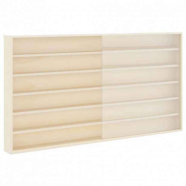 vidaXL Nástěnný vitrínový box Béžová 100 x 8,5 x 54 cm Překližka