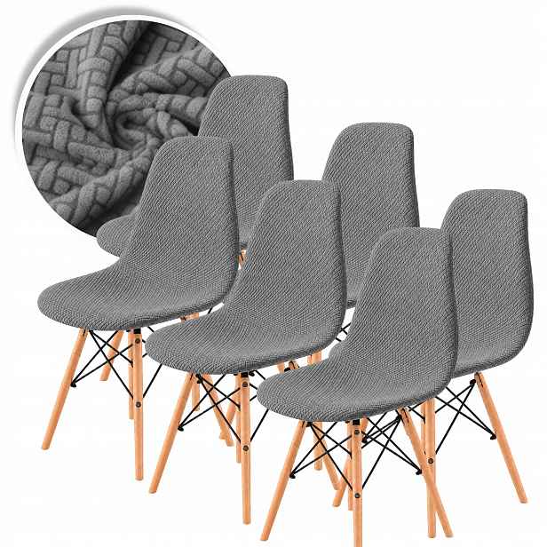 Potah Na Skandinávské Křeslo 6 Ks Žakárová Jedlička Elastická Oeko-tex