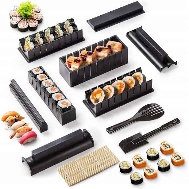 Sada Na Výrobu Sushi Strojek Podložka Černá 11
