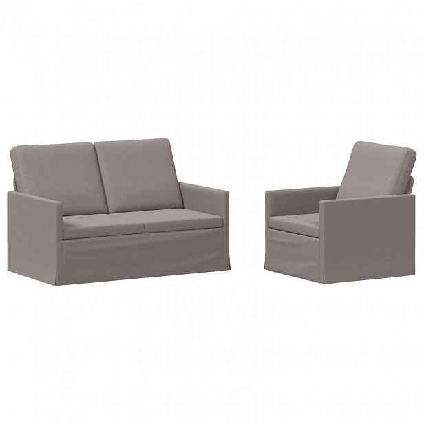 vidaXL Set pohovek 2 pcs Taupe Textil